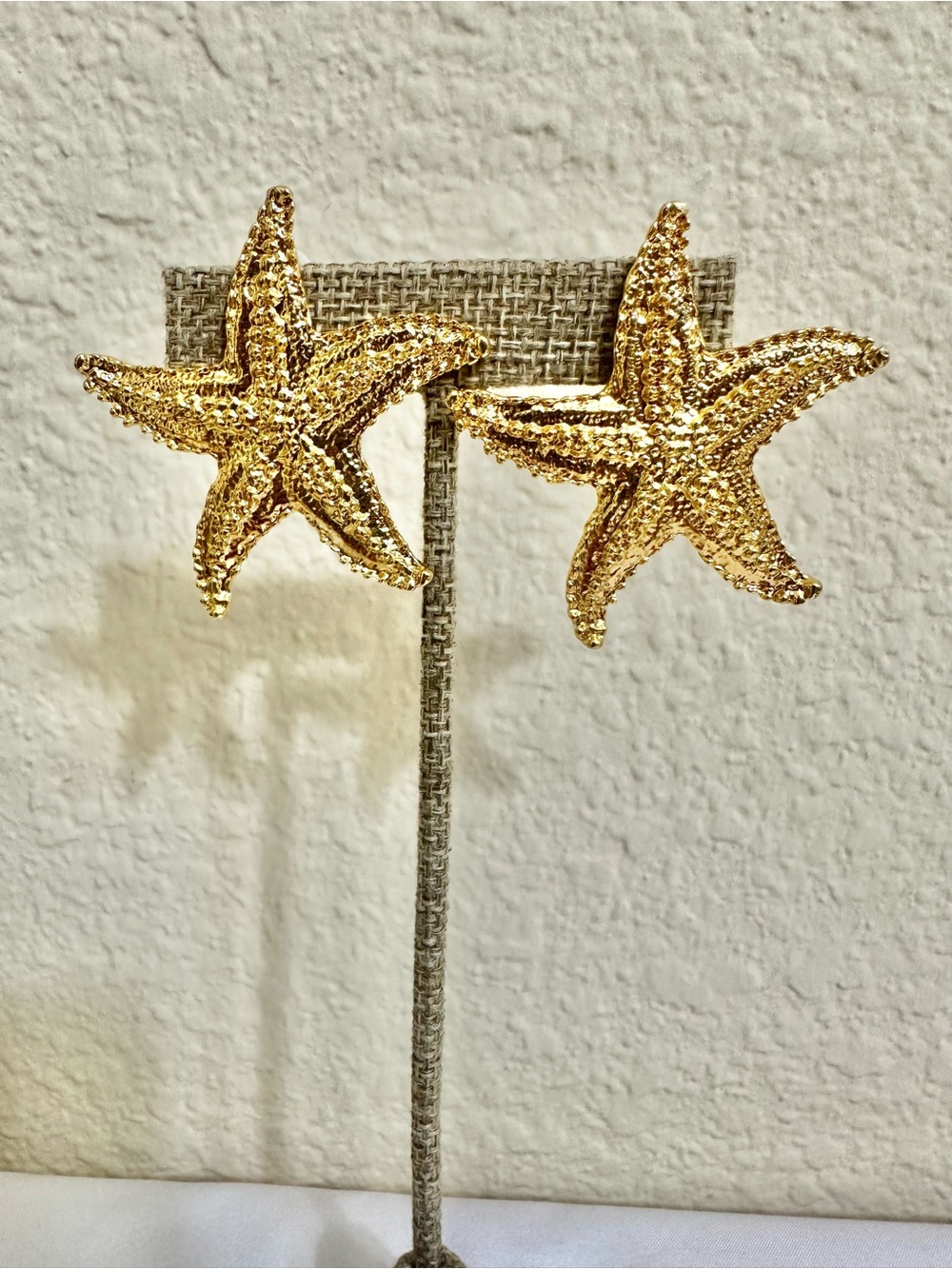 Vintage Gold Plated Starfish Earrings